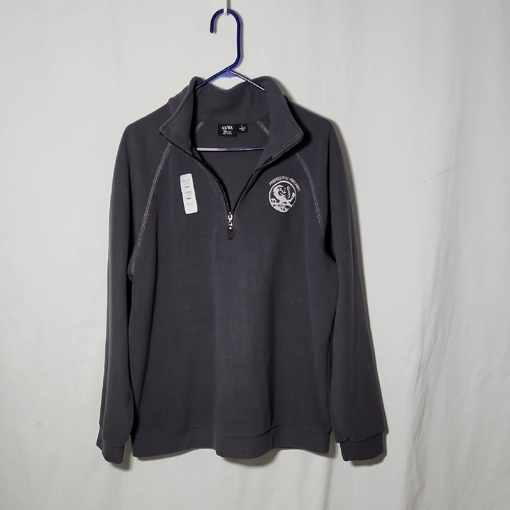 Men's Gray Zip-Up Sweater